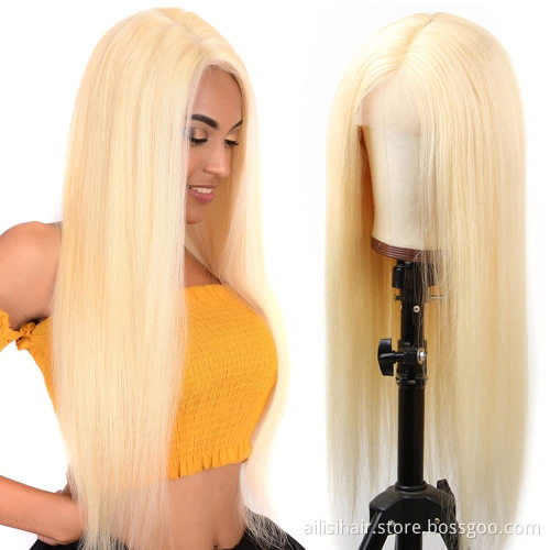 150%180% 250% Transparent Wigs Human Hair Lace Front Blonde 613 Virgin Hair Pre plucked HD Lace 613 Blonde Human Hair Extension